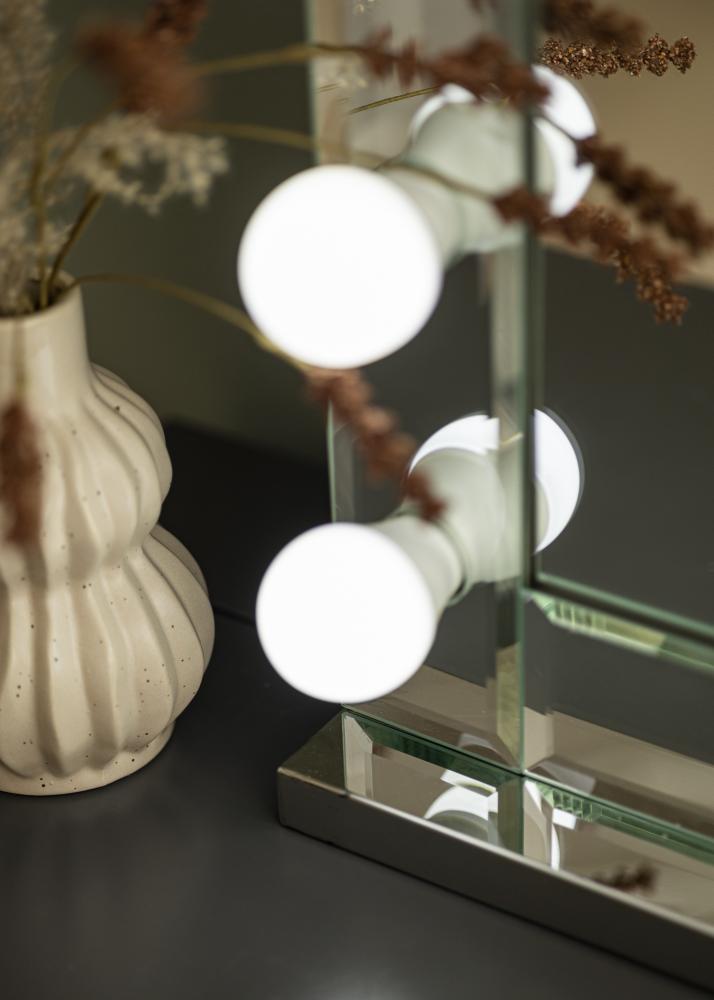 KAILA Espelho para toucador Hollywood 14 E27 Prateado 80x65 cm