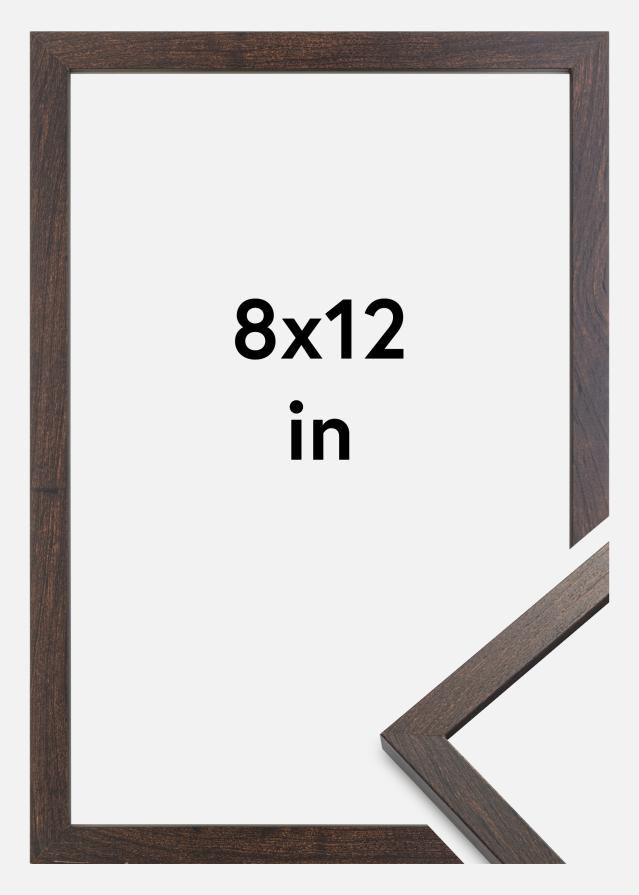 Moldura Trendy Vidro Acrílico Nogueira 8x12 inches (20,32x30,48 cm)