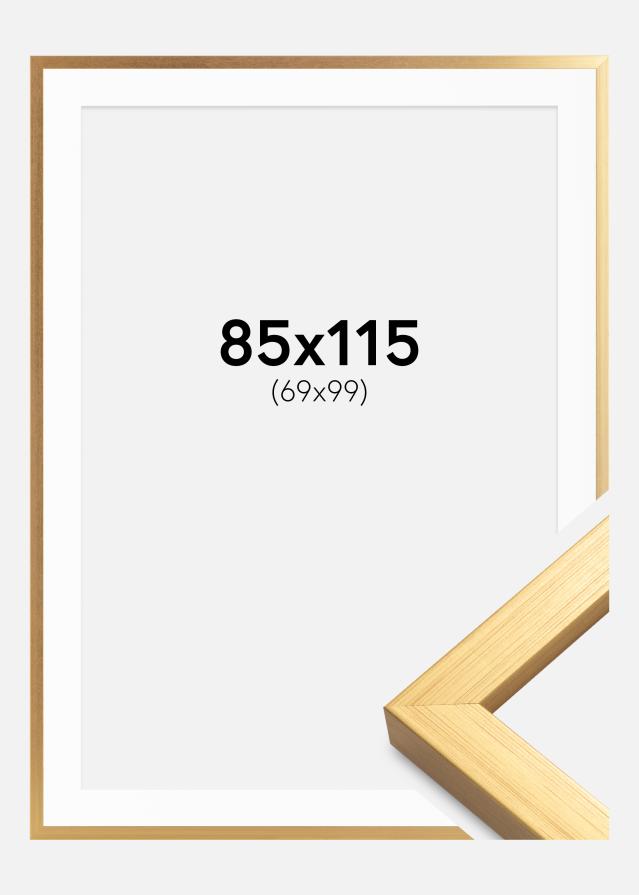 Blocky Gold 85x115 cm - Passe-partout Branco 70x100 cm