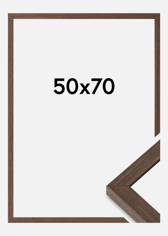 Moldura Hermes Vidro acrílico Nogueira 50x70 cm