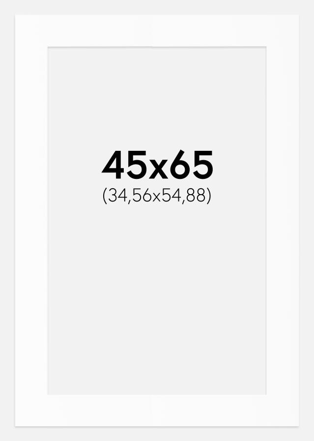 Passe-partout Branco Padrão (Bordo interior branco) 45x65 cm (34,56x54,88)