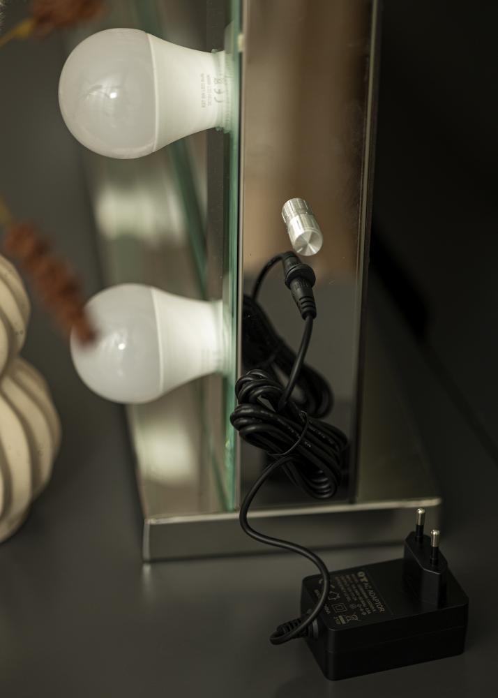 KAILA Espelho para toucador Hollywood 14 E27 Prateado 80x65 cm