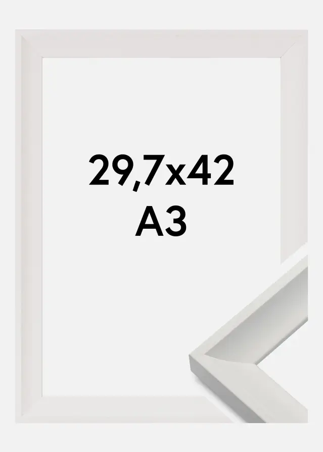 Moldura Öjaren Vidro acrílico Branco 29,7x42 cm (A3)