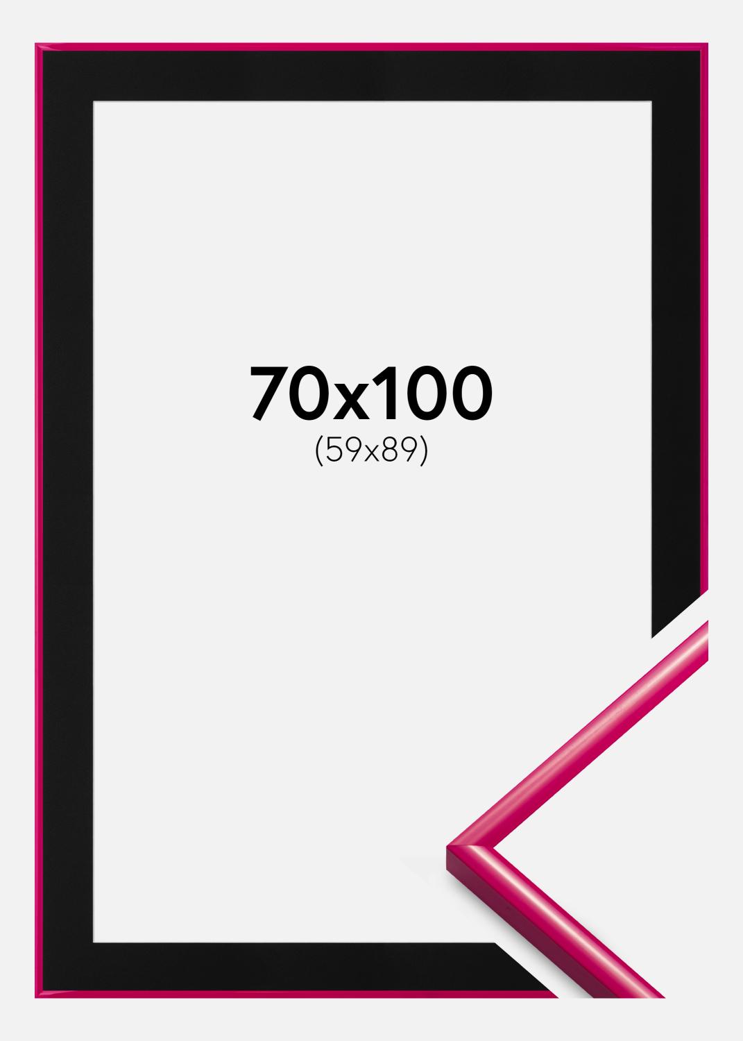 Product Image for Moldura New Lifestyle Rosa-escuro 70x100 cm - Passe-partout Preto 60x90 cm
