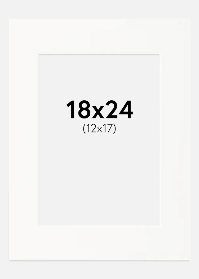 Passe-partout Offwhite (Bordo interior branco) 18x24 cm (12x17)