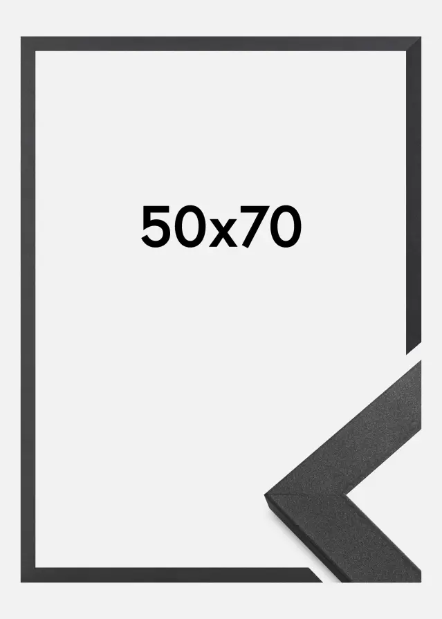 Moldura Graphite Wood Vidro acrílico 50x70 cm