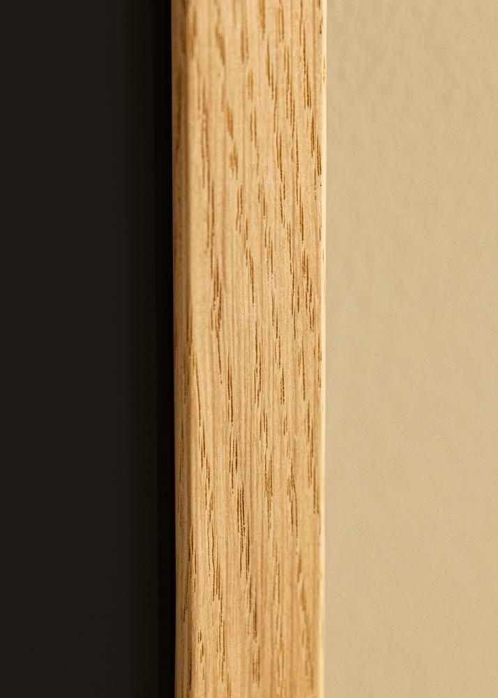 Moldura Trendline Carvalho 30x40 cm - Passe-partout Preto 20x28 cm