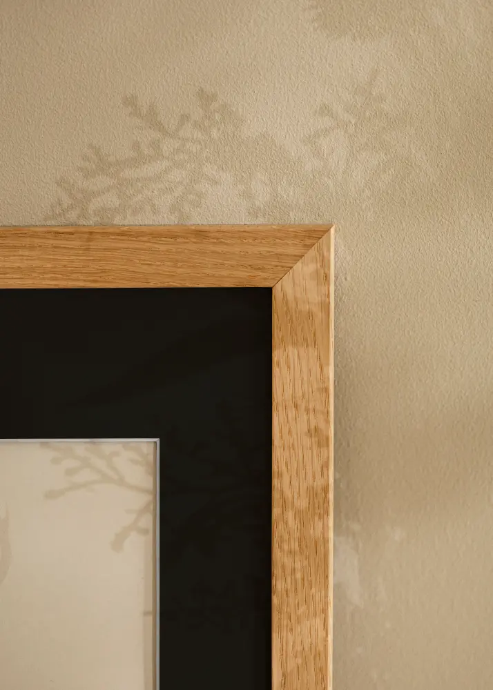 Moldura Trendline Carvalho 42x59,4 cm (A2) - Passe-partout Preto 25x38 cm