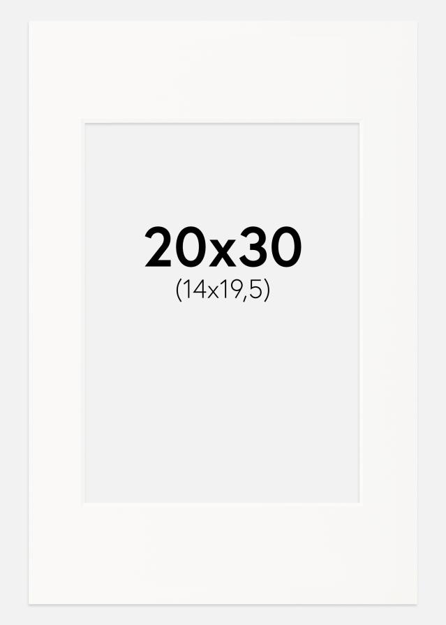 Passe-partout Offwhite (Bordo interior branco) 20x30 cm (14x19,5)