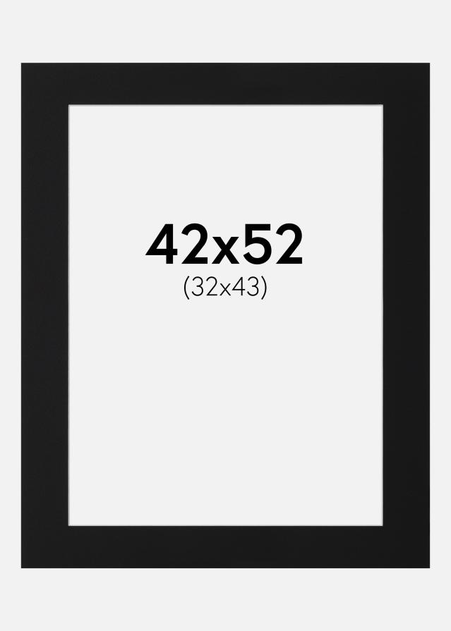 Passe-partout Preto Padrão (Bordo interior branco) 42x52 cm (32x43)