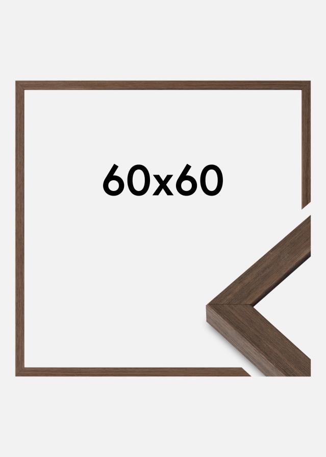 Moldura Hermes Vidro acrílico Nogueira 60x60 cm