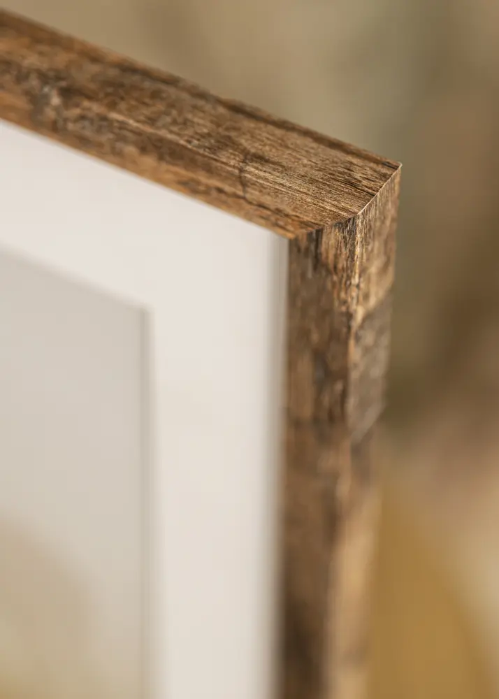 Moldura Fiorito Washed Oak 42x59,4 cm (A2) - Passe-partout Branco 25x38 cm