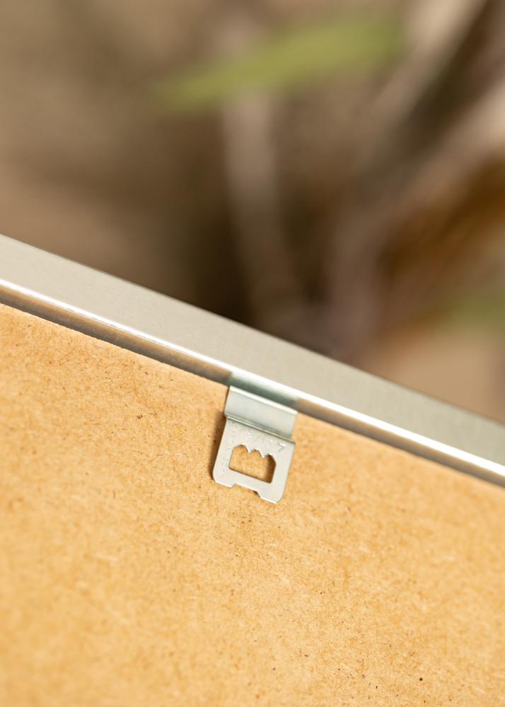 Moldura Minerva Vidro acrílico Prateado 20x25 cm