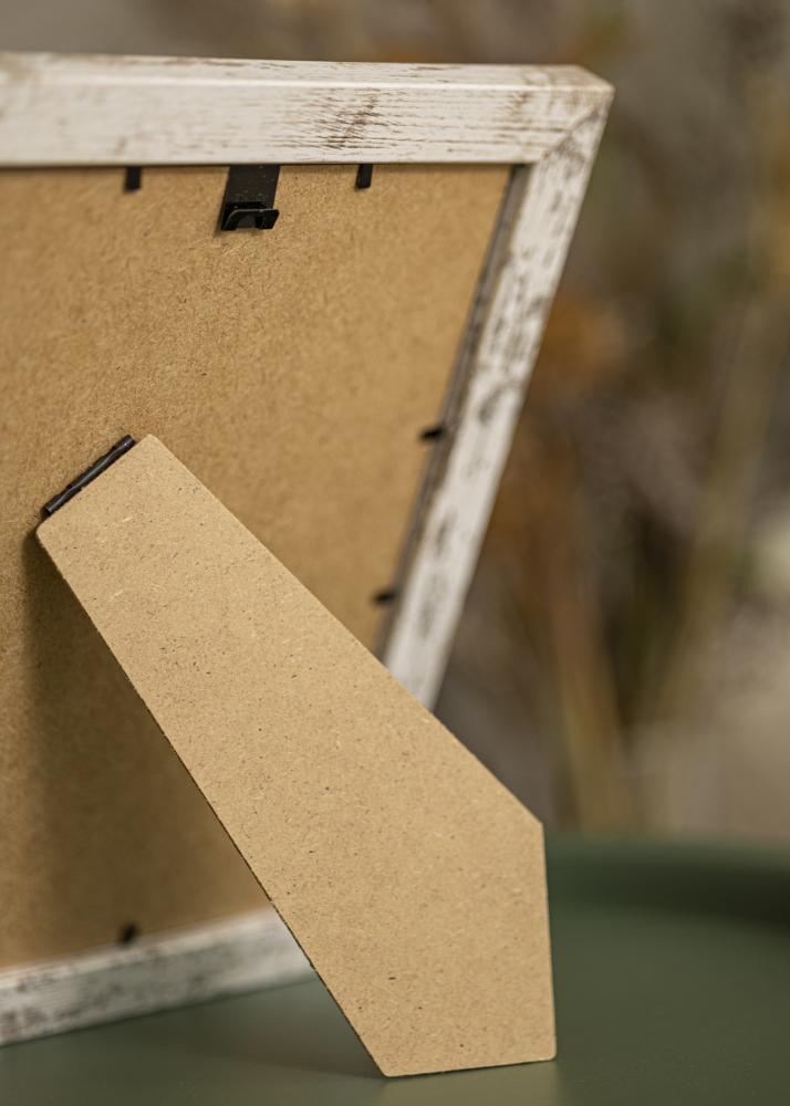 Moldura Shabby Chic Vidro acrílico Branco 21x29,7 cm (A4)