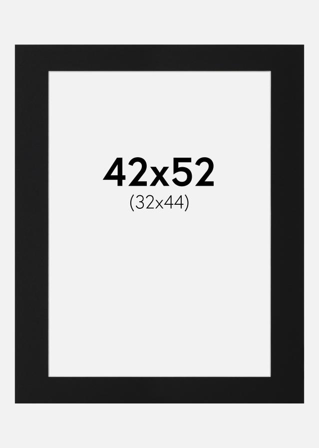 Passe-partout Preto Padrão (Bordo interior branco) 42x52 cm (32x44)