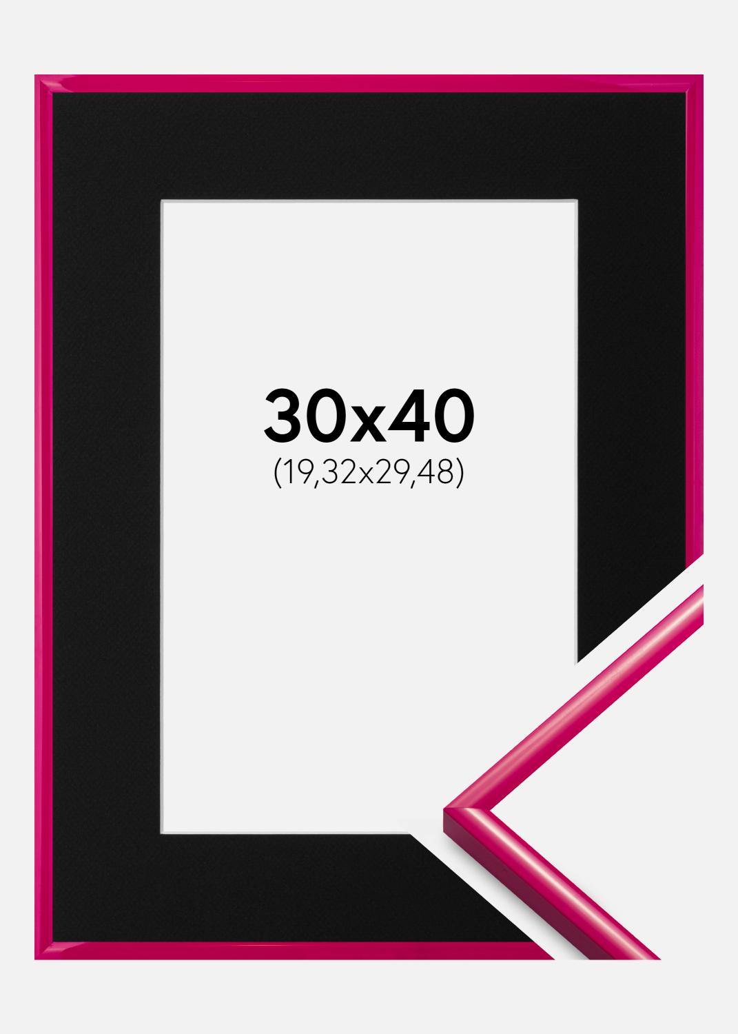 Product Image for Moldura New Lifestyle Rosa-escuro 30x40 cm - Passe-partout Preto 8x12 inches