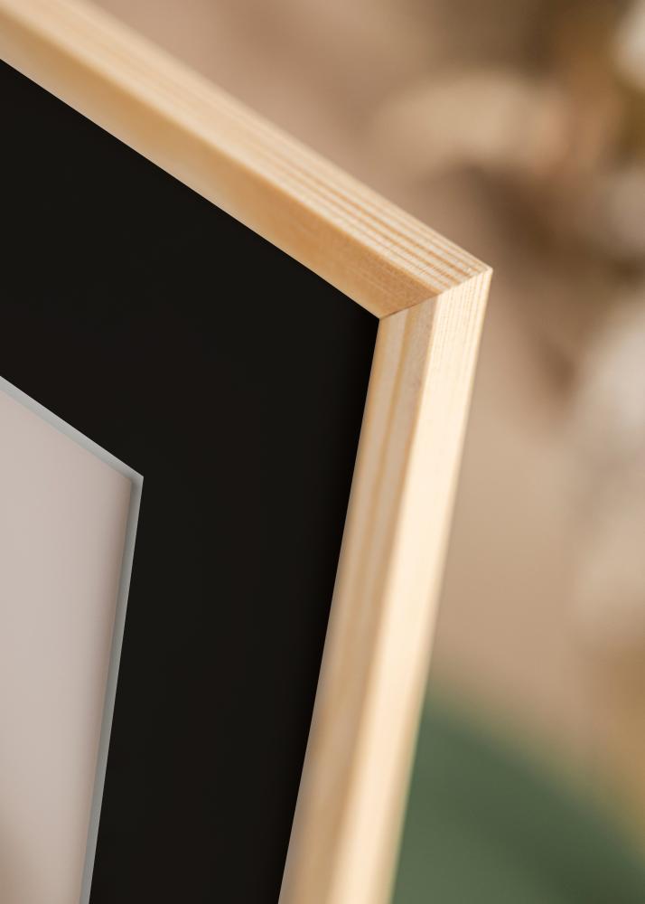 Moldura Galant Pinho 30x30 cm - Passe-partout Preto 8x8 inches