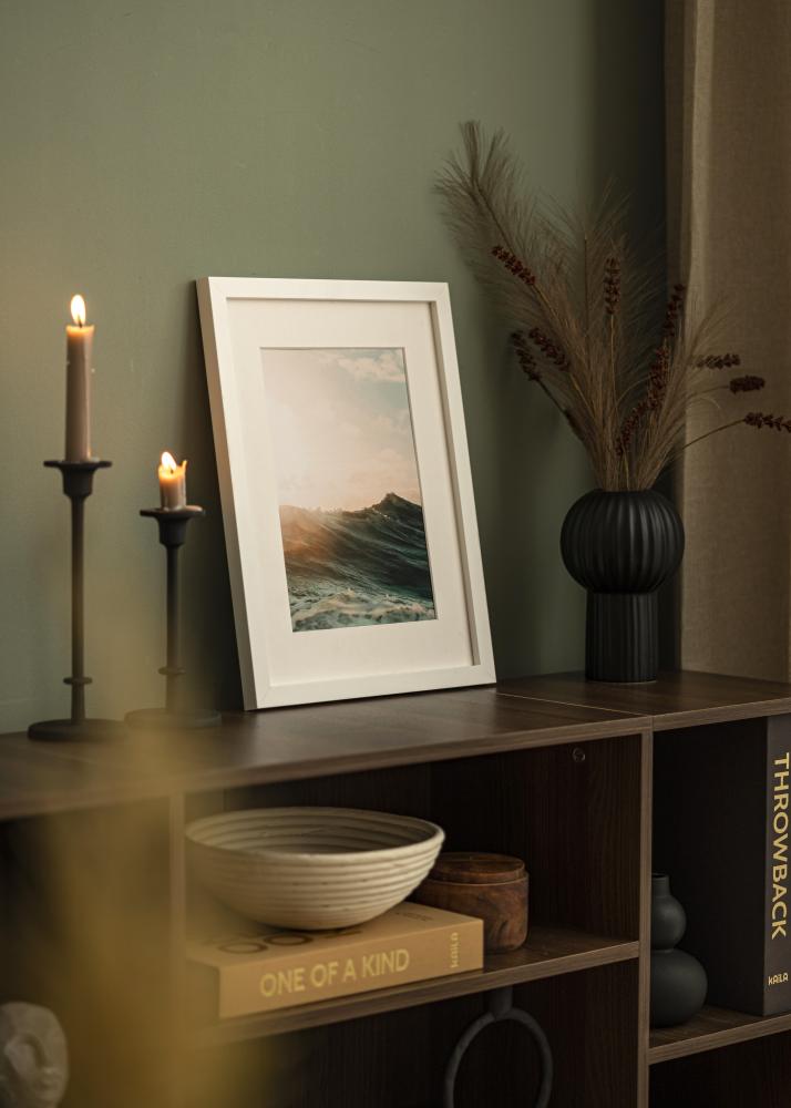 Moldura Blocky Vidro acrílico Branco 90x90 cm