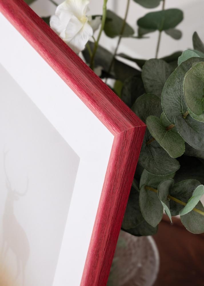 Moldura Cornwall Vidro acrílico Vermelho escuro 30x30 cm