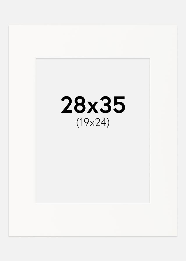 Passe-partout Offwhite (Bordo interior branco) 28x35 cm (19x24)