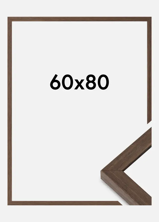Moldura Hermes Vidro acrílico Nogueira 60x80 cm