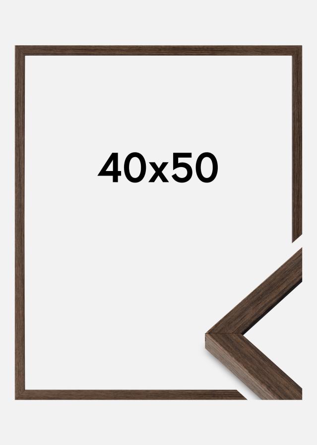 Moldura Ares Vidro acrílico Nogueira 40x50 cm