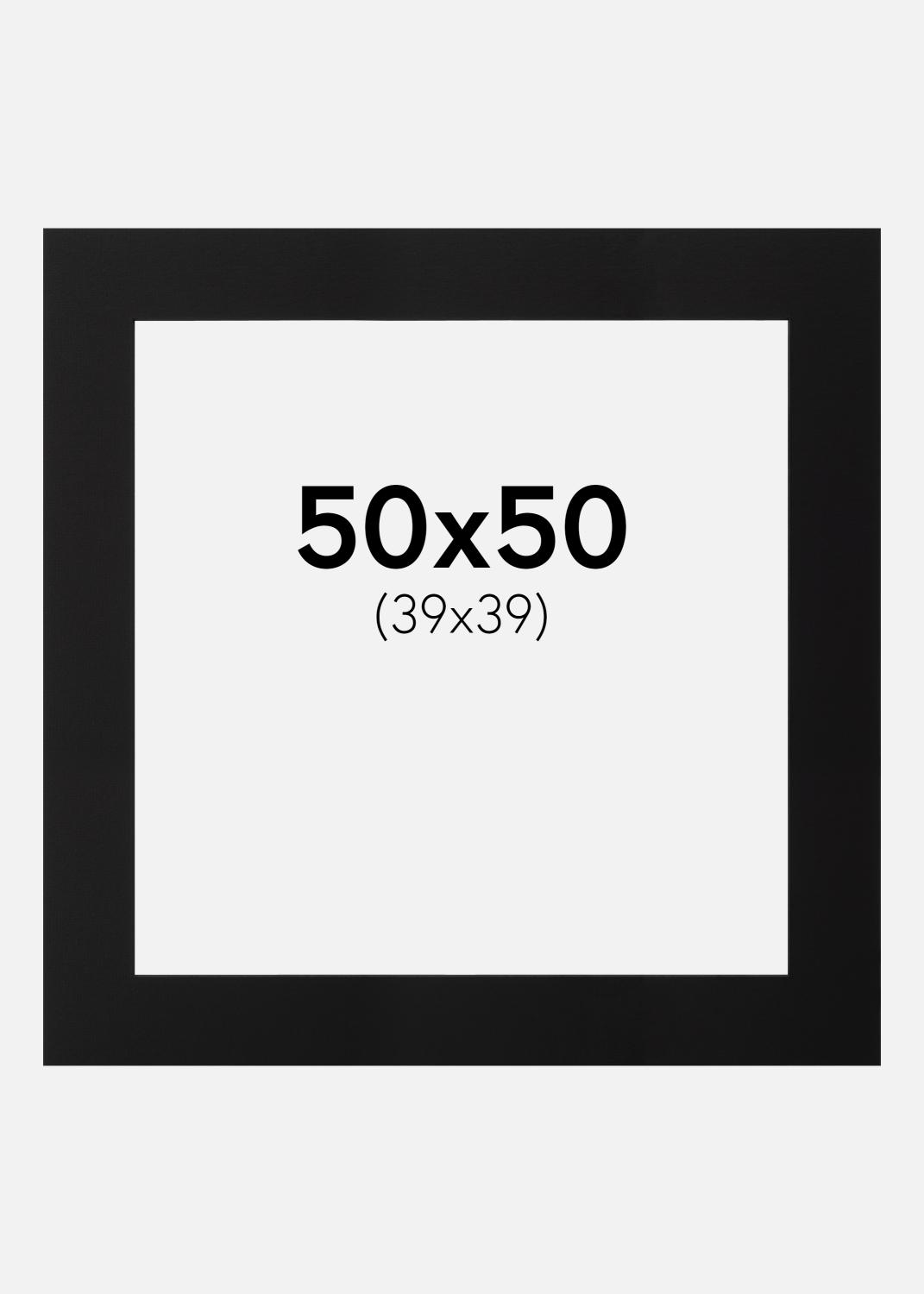 Product Image for Passe-partout Preto (Bordo interior preto) 50x50 cm (39x39)