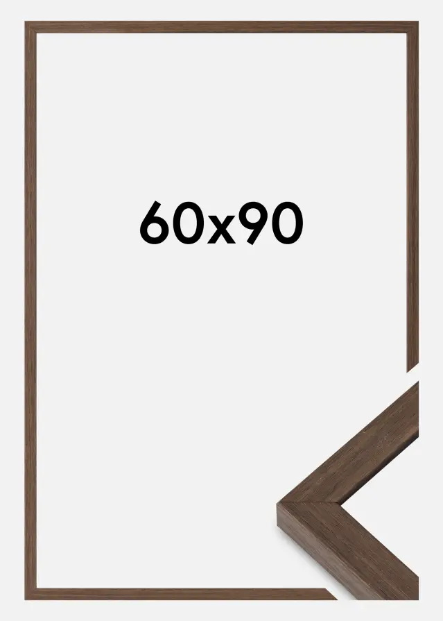 Moldura Hermes Vidro acrílico Nogueira 60x90 cm