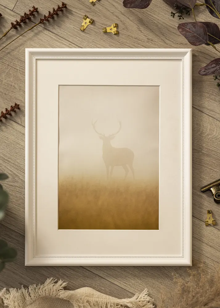 Moldura Gala Vidro acrílico Branco 30x40 cm