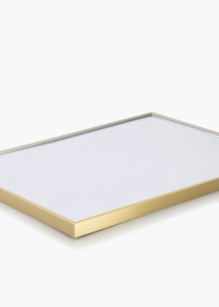 Moldura Hipster Vidro acrílico Amarelod-Prateado 60x80 cm