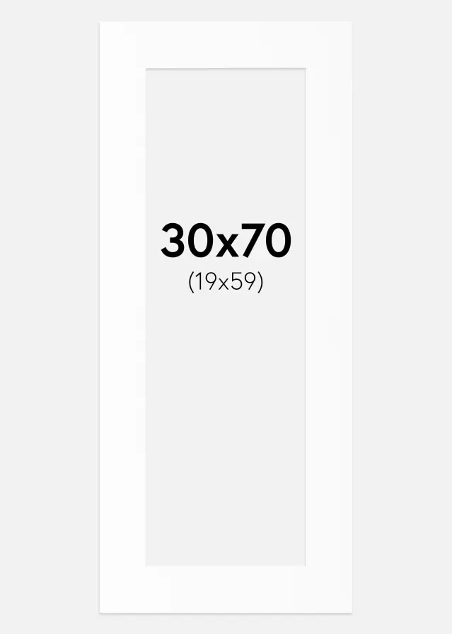 Passe-partout Canson Branco (Bordo interior branco) 30x70 cm (19x59)