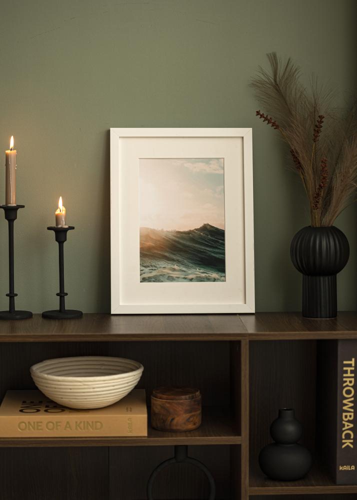 Moldura Blocky Vidro acrílico Branco 90x90 cm