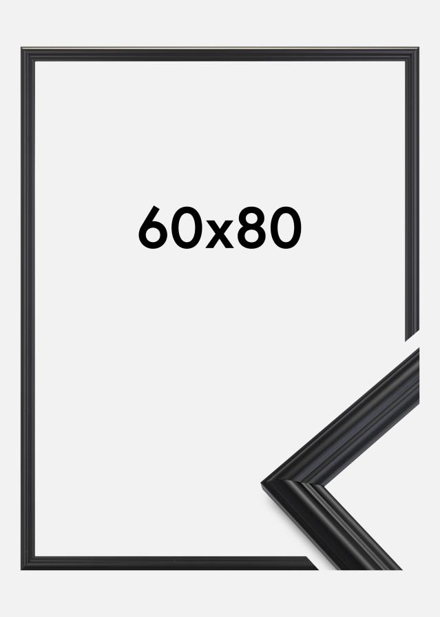 Moldura Siljan Vidro acrílico Preto 60x80 cm