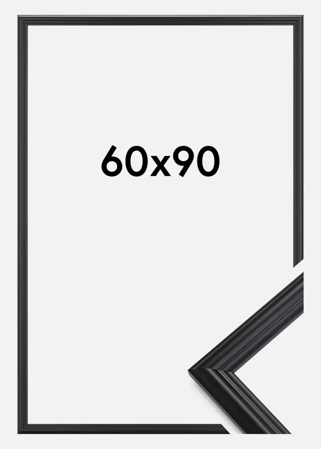Moldura Siljan Vidro acrílico Preto 60x90 cm