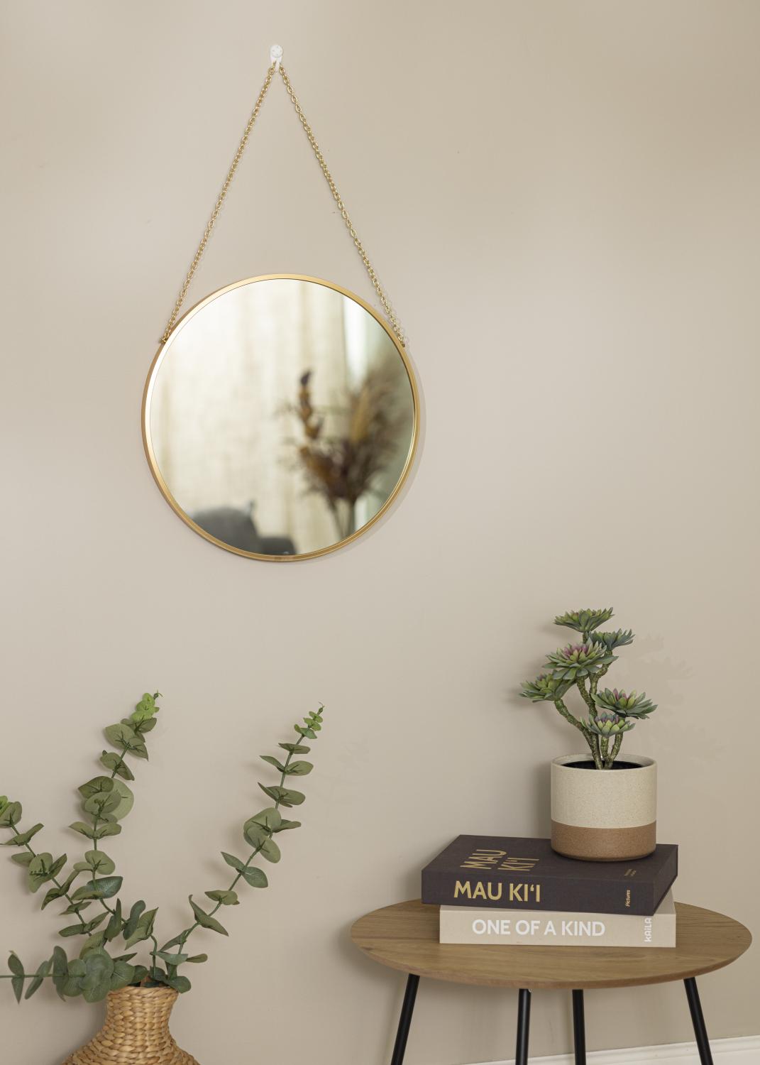 Product Image for Rund Espelho Modern Deep Dourado 40 cm Ø