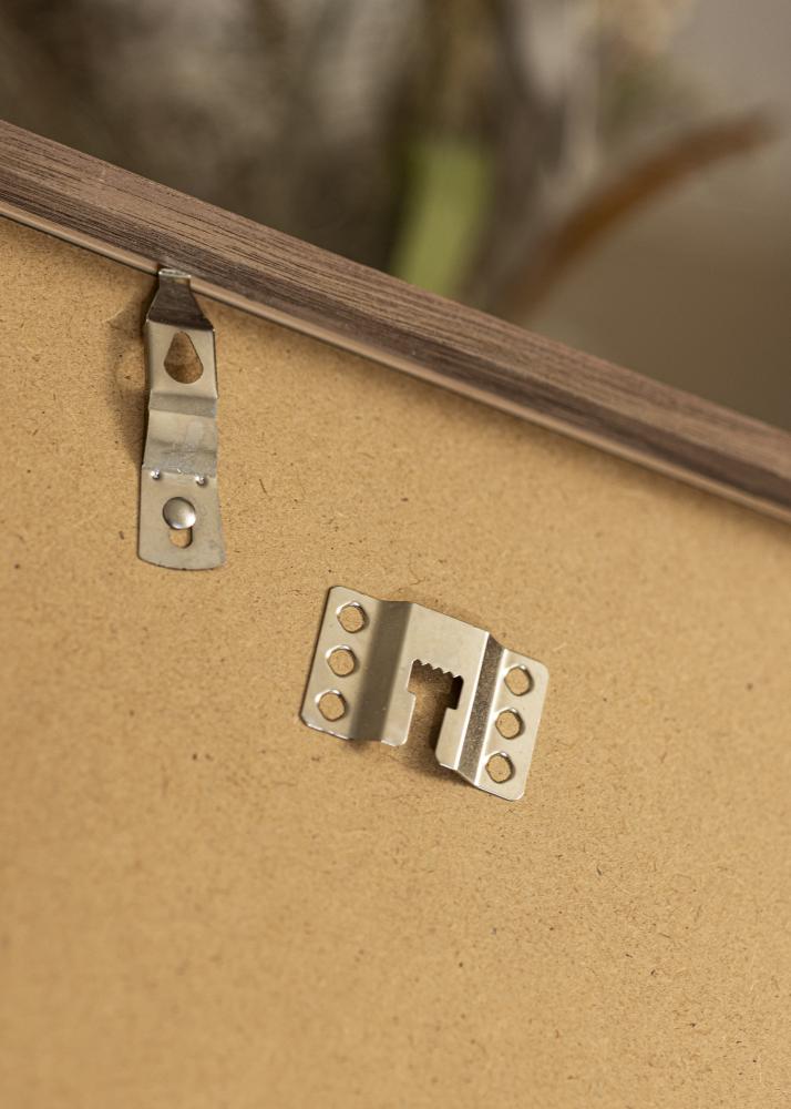 Moldura Soul Walnut Veneer 70x70 cm - Passe-partout Branco 60x60 cm