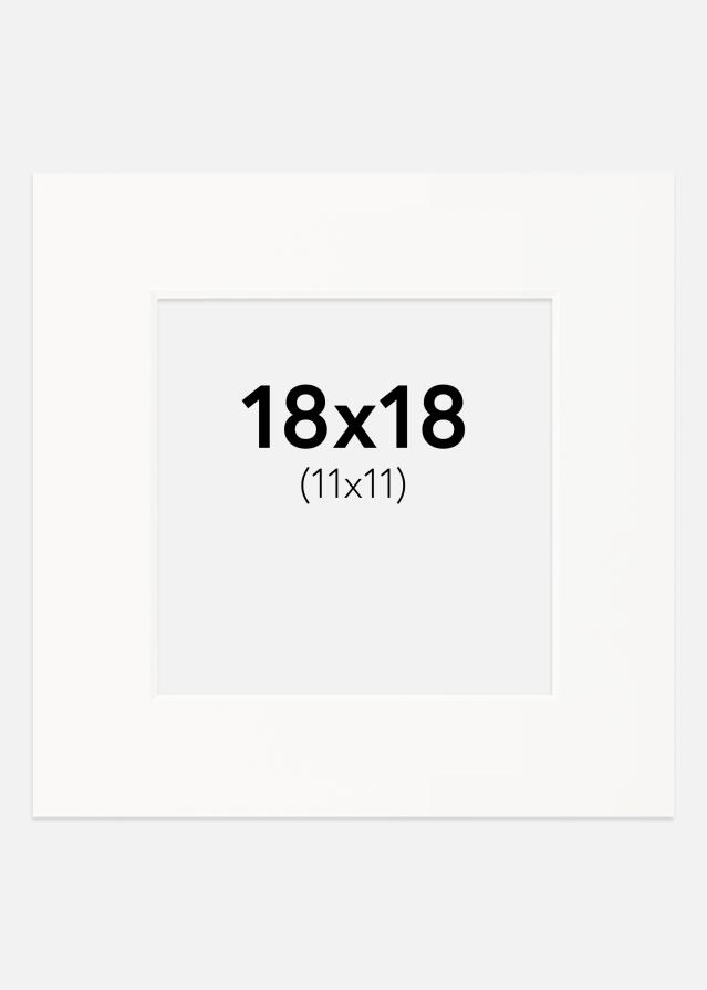 Passe-partout Offwhite (Bordo interior branco) 18x18 cm (11x11)