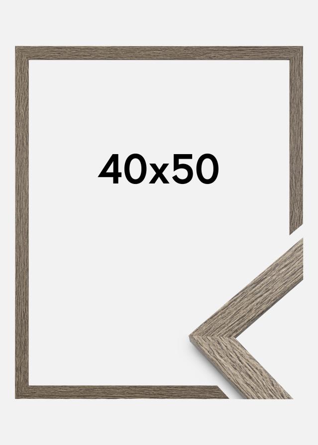 Moldura Stilren Vidro acrílico Dfolha Grey Oak 40x50 cm