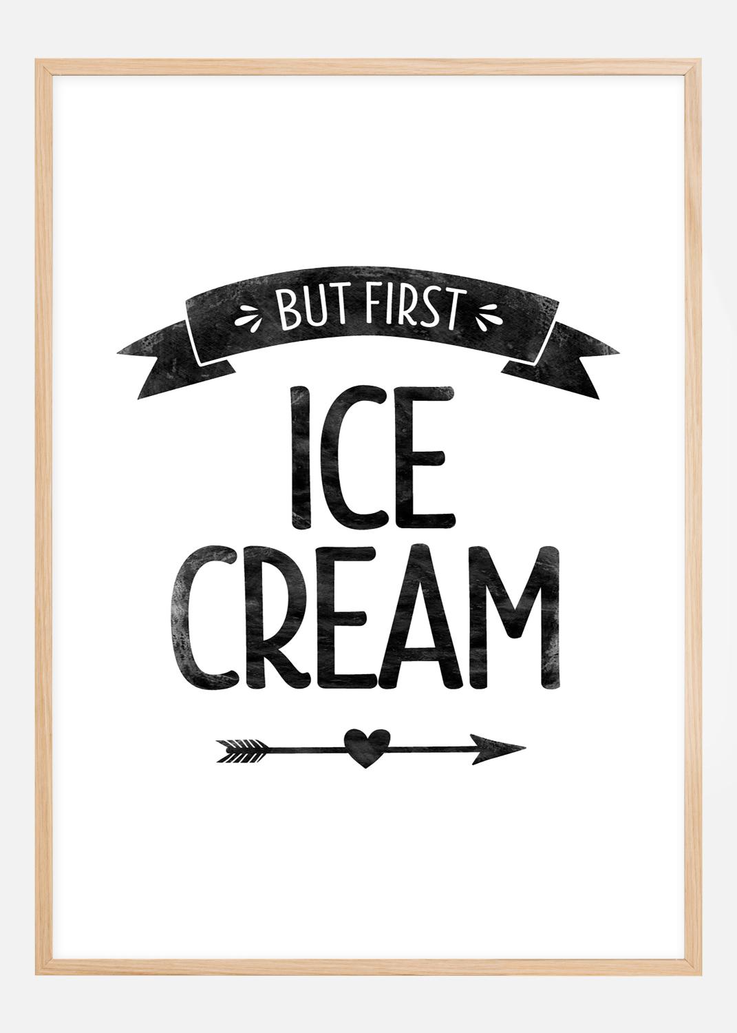 Product Image for But first ice cream Retro Póster (21x29.7 cm (A4))