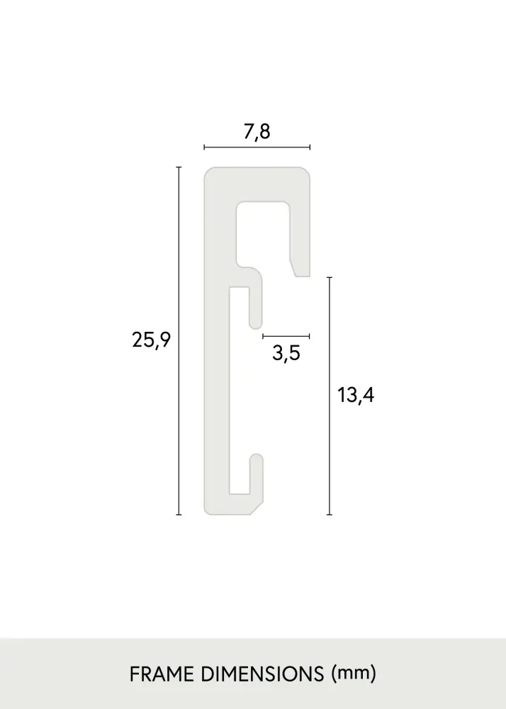 Moldura Nielsen Premium Antirreflexo Brilhante Preto 70x100 cm