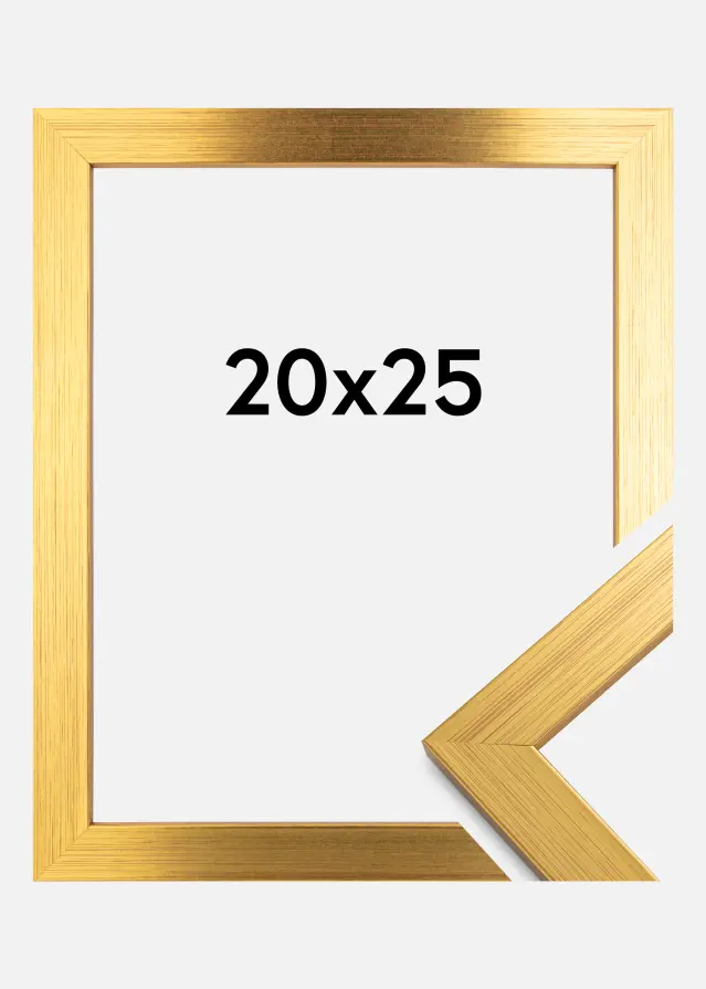 Moldura Gold Wood Vidro acrílico 20x25 cm