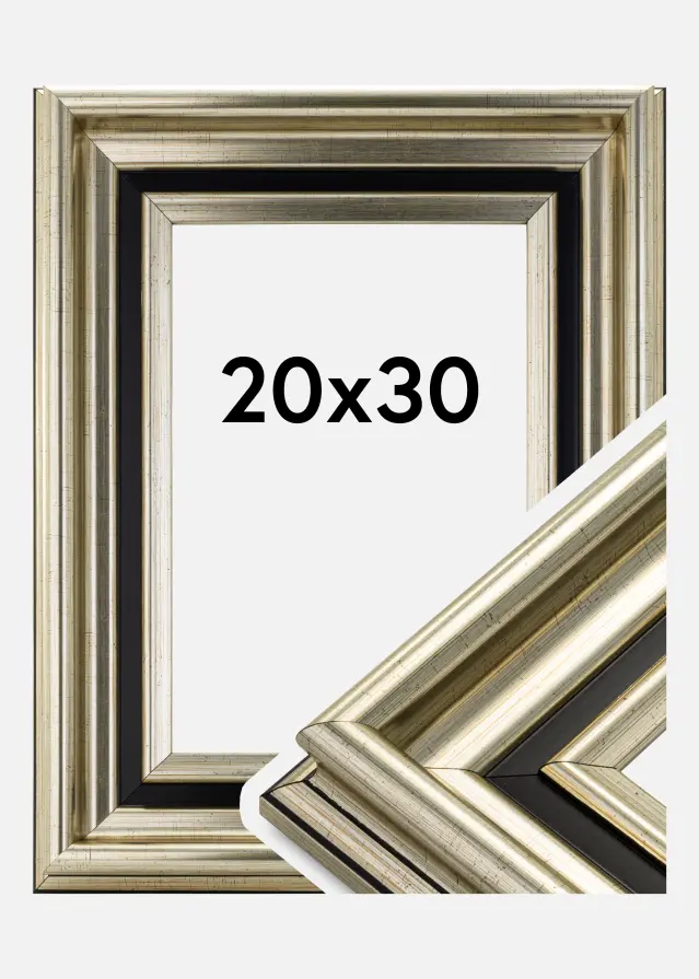 Moldura Gysinge Premium Prateado 20x30 cm