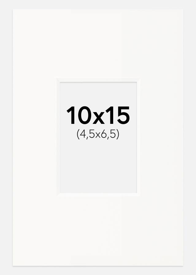 Passe-partout Offwhite (Bordo interior branco) 10x15 cm (4,5x6,5)