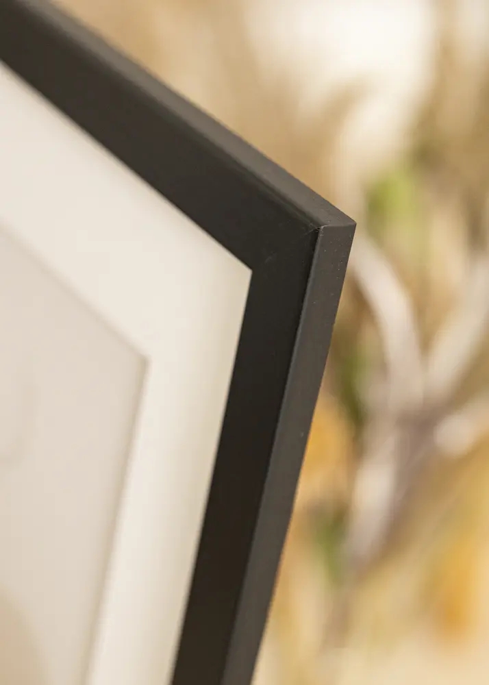 Moldura Trendline Preto 60x100 cm - Passe-partout Branco 40x80 cm