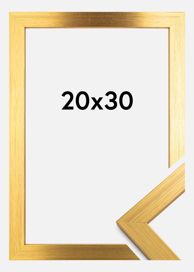 Moldura Gold Wood Vidro acrílico 20x30 cm