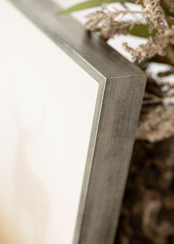 Geb Moldura para Tela Prateado/Branco - Medida à escolha