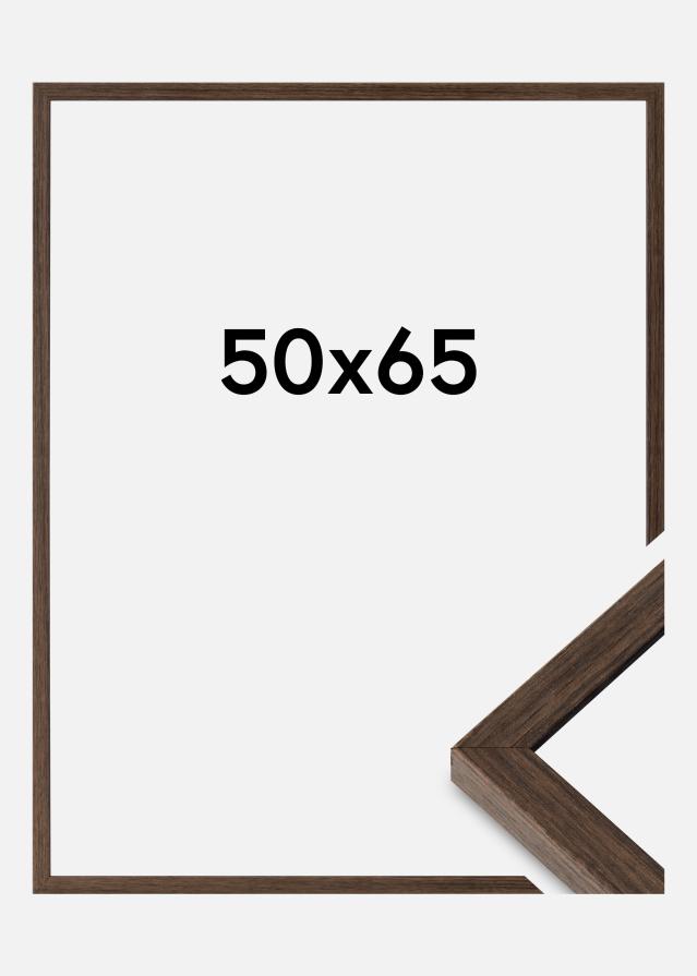 Moldura Ares Vidro acrílico Nogueira 50x65 cm