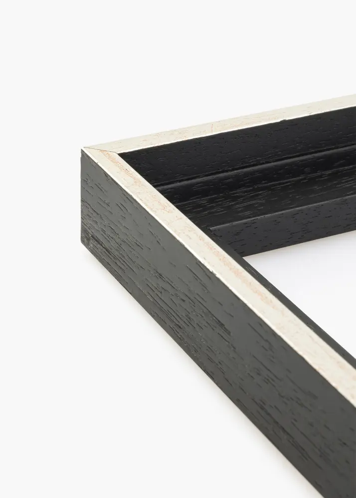 Moldura para telas Lexington Preto / Prateado 70x70 cm