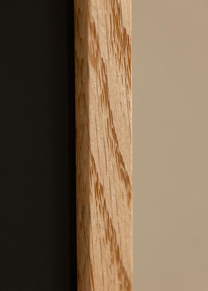 Moldura E-Line Carvalho 30x40 cm - Passe-partout Preto 21x29,7 cm (A4)