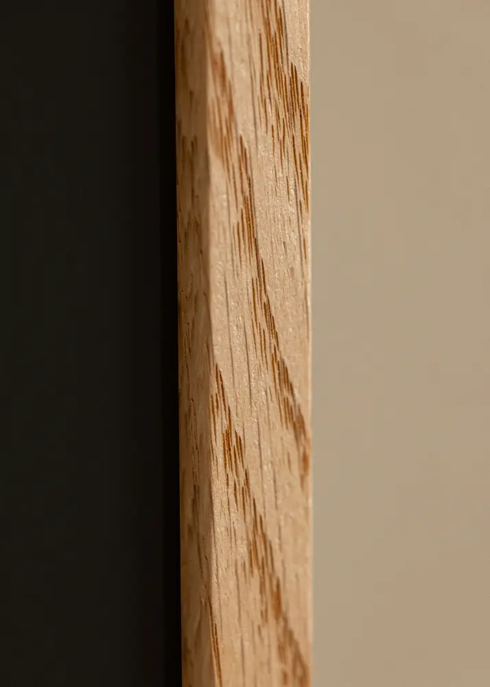 Moldura E-Line Carvalho 70x100 cm - Passe-partout Preto 59,4x84 cm (A1)